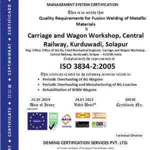 Fusion Welder Certification As Per ISO 3834