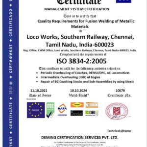 Company Welding Railway Vehicles EN 15085-2 Certification Services