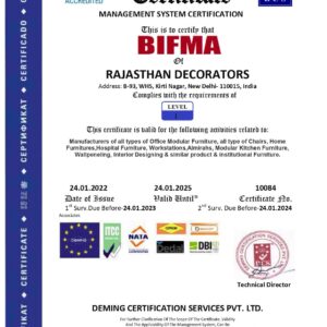 Bifma Certificate For Furniture And Allied Product